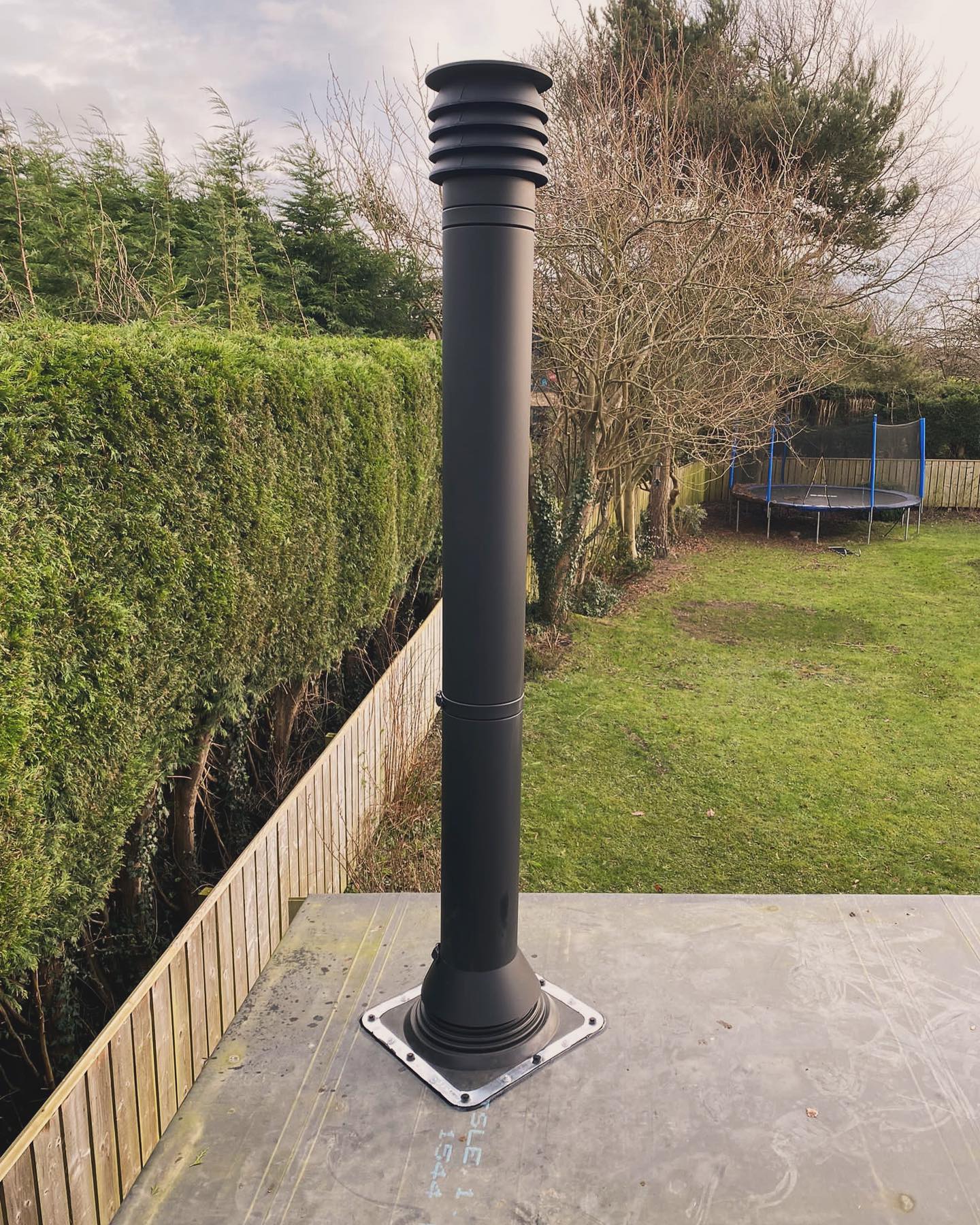 Wood Burning Stove Installation in Timber Garden Room view 4