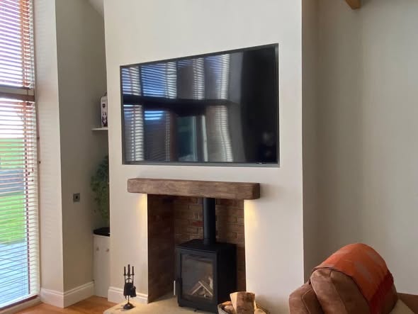 Onyx Orbit Suspended Electric Fire in Stannington view 2
