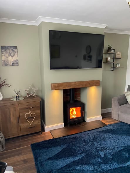Ovale Wood Burning Stove Installation in Blyth view 2