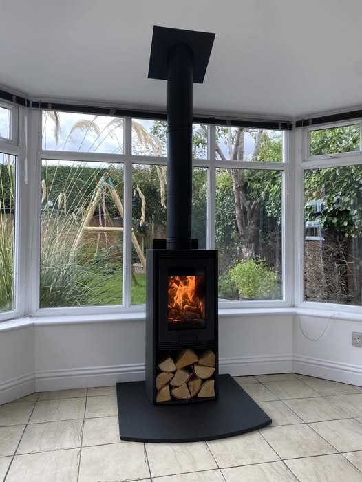 Crawcrook Feature Chimney Breast with Stove and Inset TV