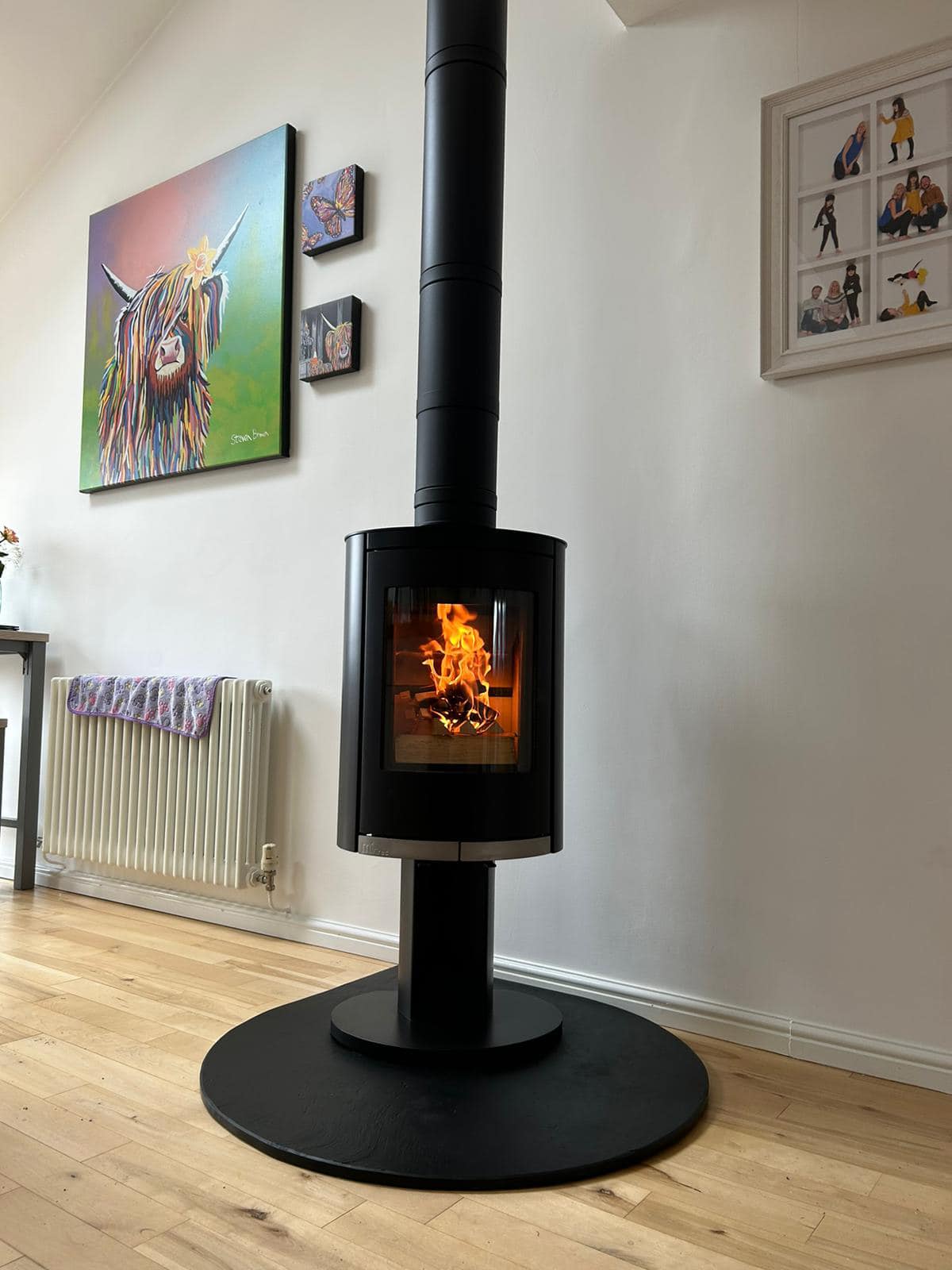 Ovale Pedestal Wood Burning Stove in Blyth view 3