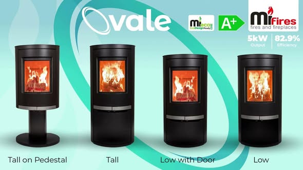 Ovale Pedestal Wood Burning Stove in Blyth view 6