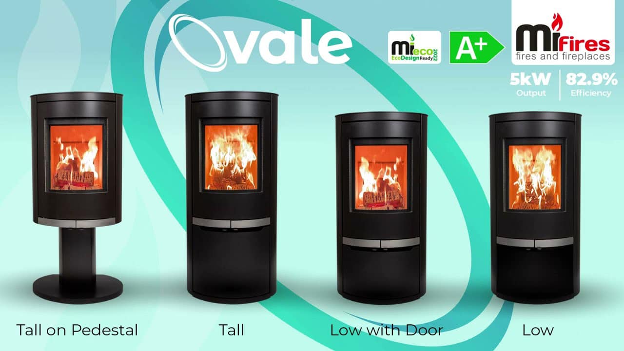 Ovale Pedestal Wood Burning Stove in Blyth view 7