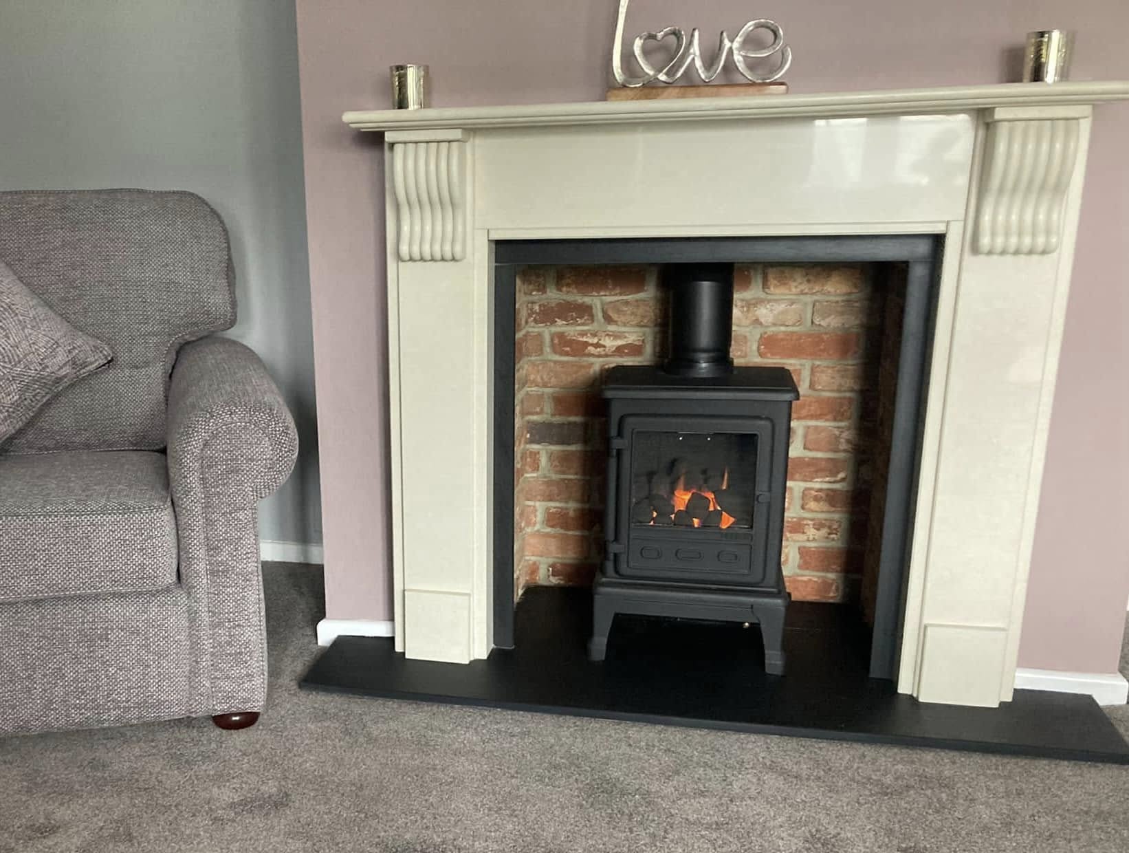 Firefox 5 Gas Stove Fireplace Renovation in Blyth view 5
