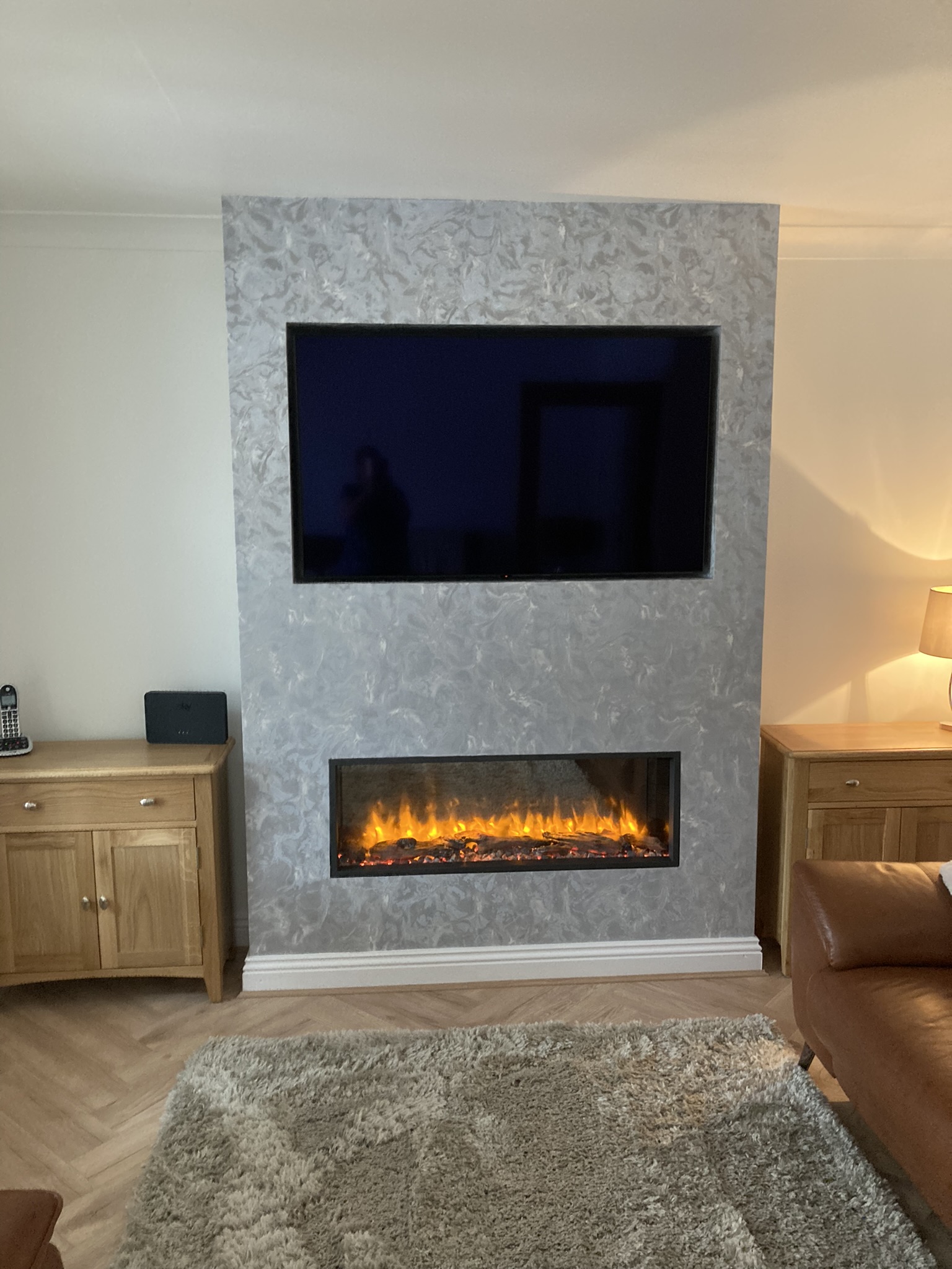 Gazco eReflex Media Wall in Ashington view 2