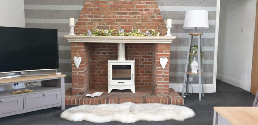 Cream Enamel Bassington Multifuel Stove Replacement in Ulgham