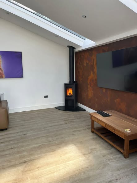 Cream Enamel Bassington Multifuel Stove Replacement in Ulgham view 6