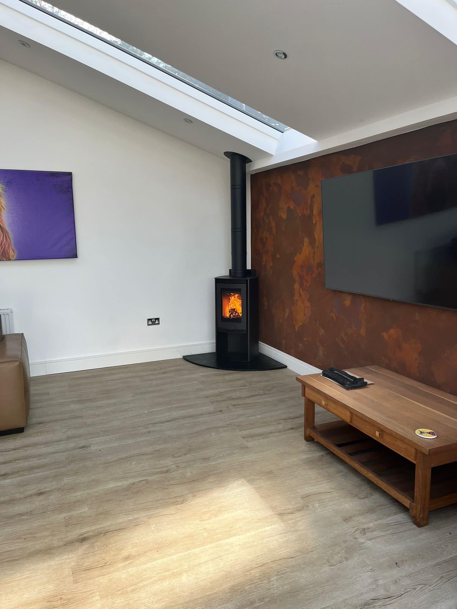 Cream Enamel Bassington Multifuel Stove Replacement in Ulgham view 7