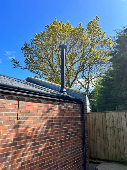 Opus Harmony Stove Installation in a Modern Extension view 2