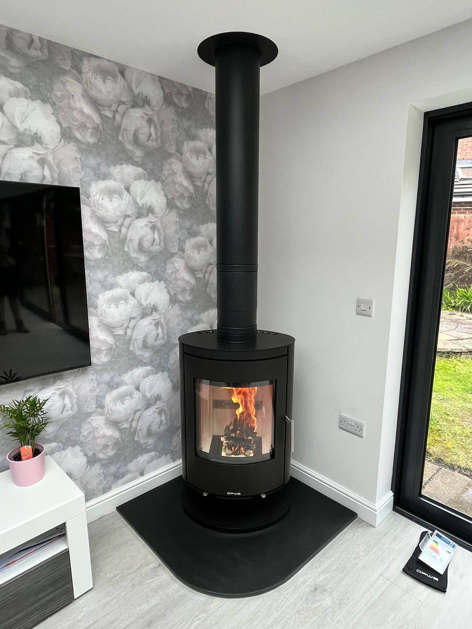 Opus Harmony Stove Installation in a Modern Extension view 5