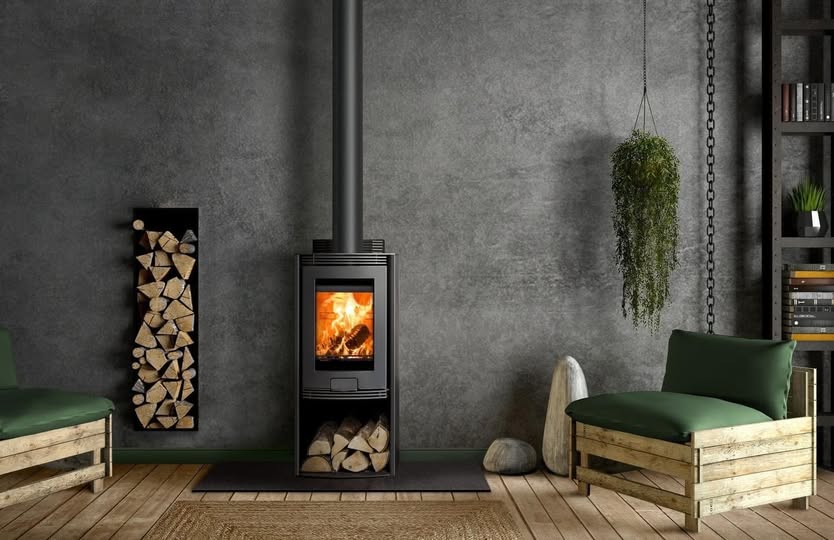 MI Fires Ovale Wood Burner with Rigid Flue System view 5