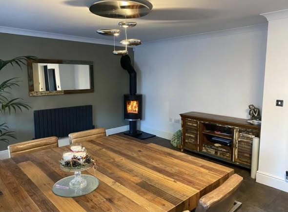Ovale Pedestal Stove Installation in Blyth view 6