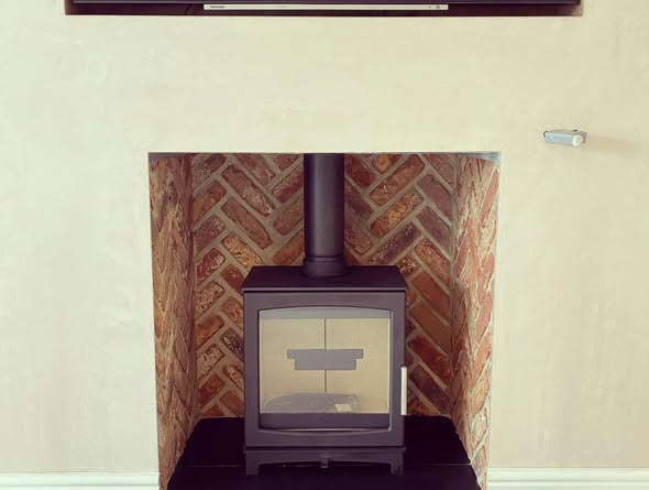 Crawcrook New-Build Living Room with Stove and Bespoke Bookcases view 6