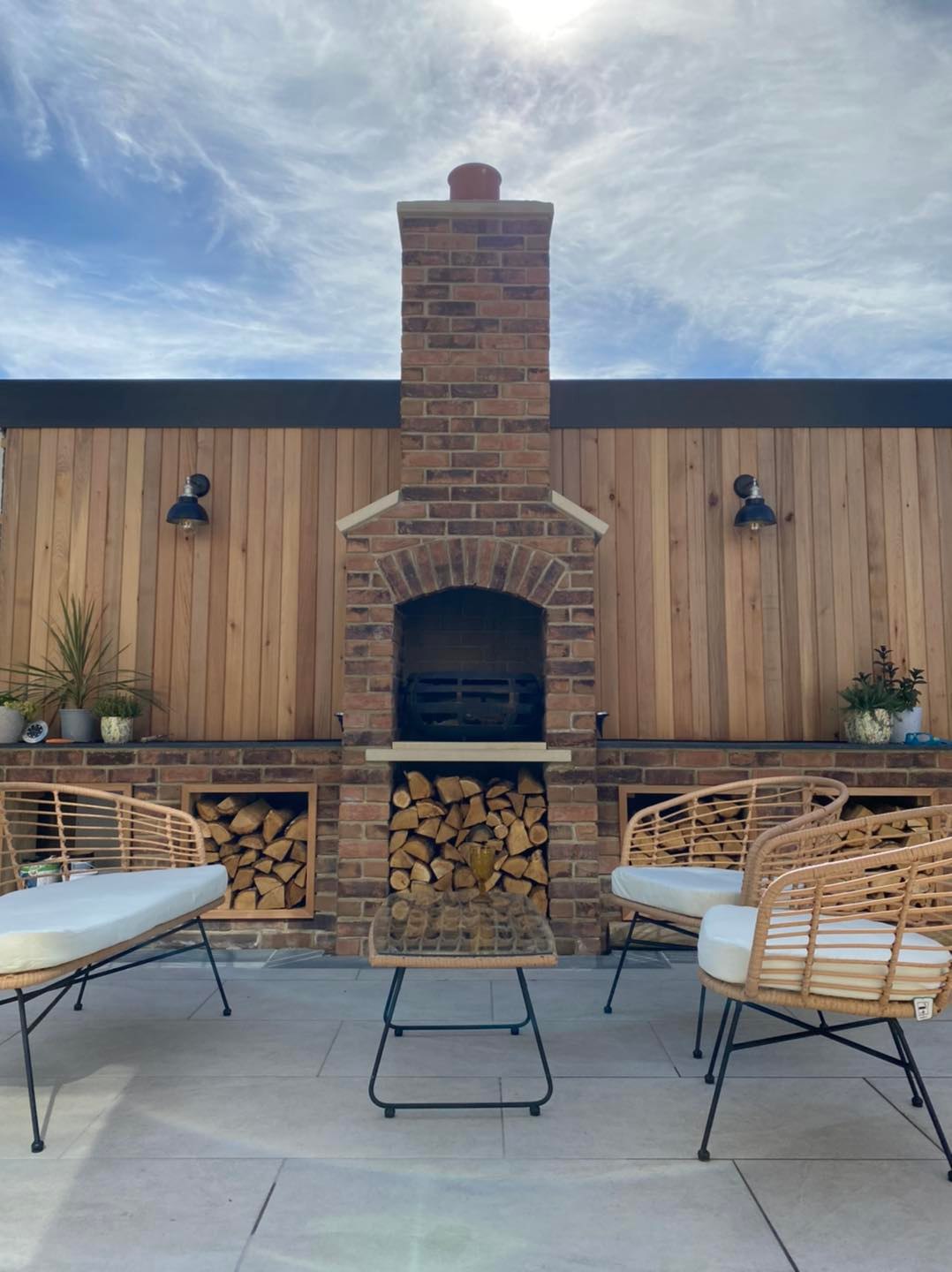 Outdoor Fireplace and Kitchen Project view 7