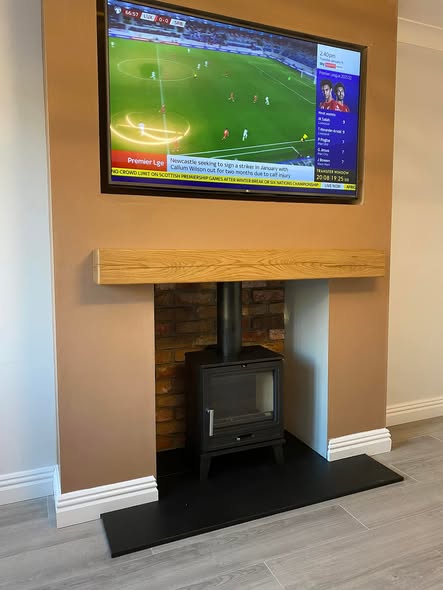 Flat Wall Transformed with Stove and Inset TV view 7
