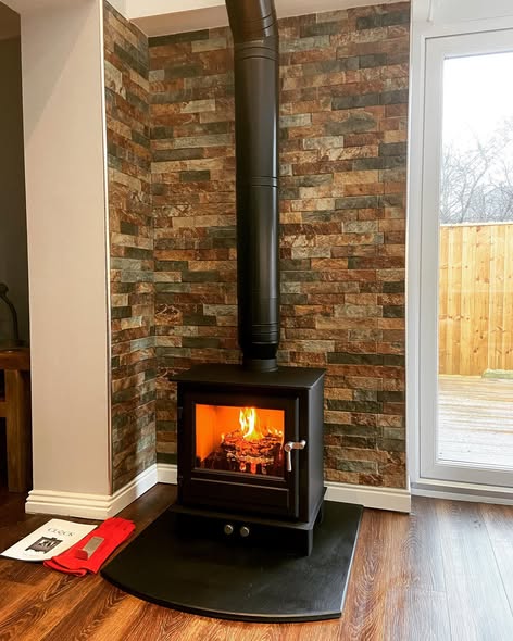 Clock Blithfield 5 Stove Through Conservatory Warm Roof view 2