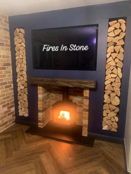 Blyth Feature Wall with Hunter Herald Allure and Log Stores