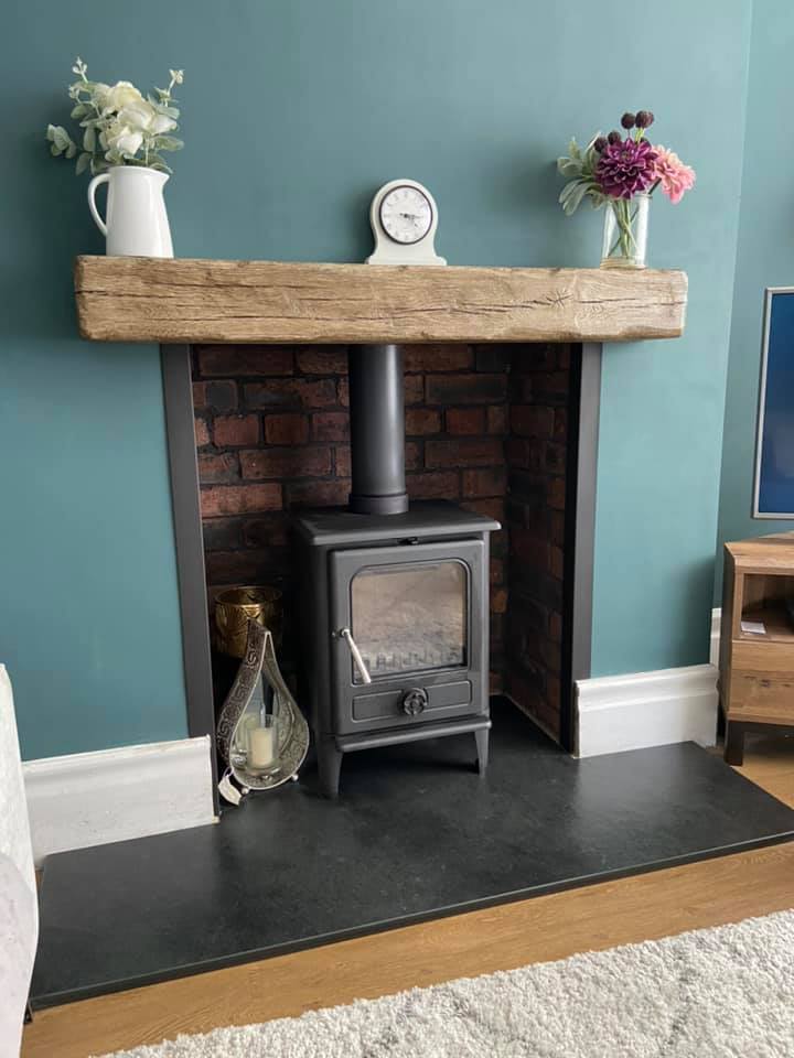 North Shields Fireplace Opened Up with Stove and Restored Brickwork view 3