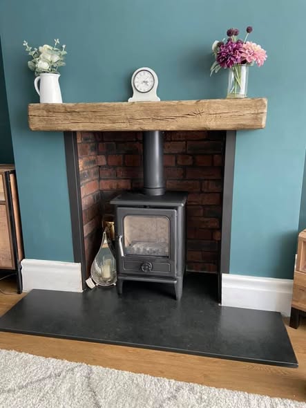 North Shields Fireplace Opened Up with Stove and Restored Brickwork view 4