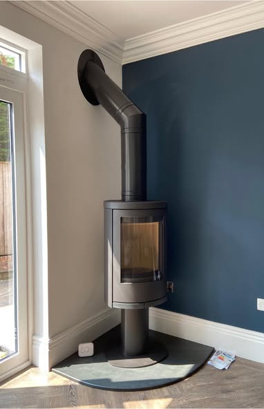 North Shields Fireplace Opened Up with Stove and Restored Brickwork