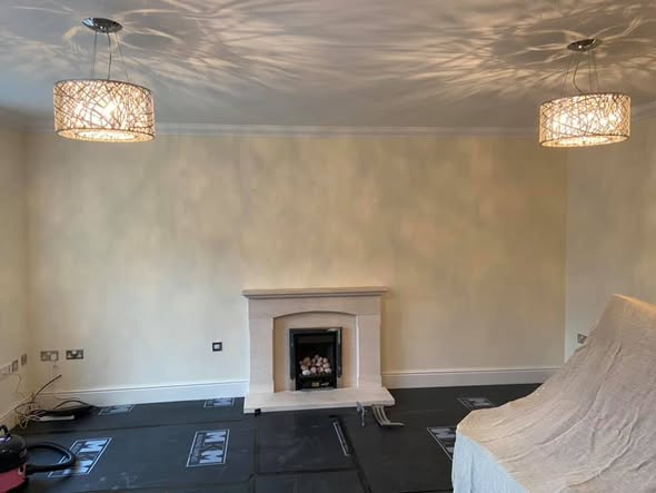 Norvik 5 Fireplace Transformation with Buff Limestone Hearth