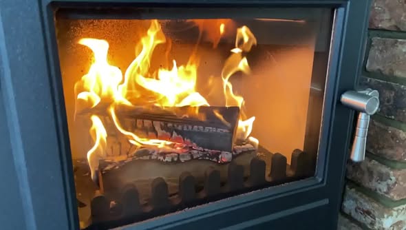 Flickrflame Eco Stove with Rustic Limestone Hearth view 5