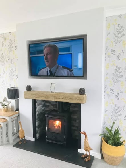 Norvik 5 Fireplace with Side Log Stores in North Broomhill view 3