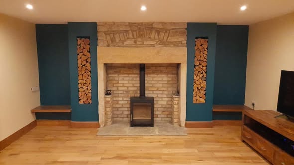 Haydon Bridge Stone Inglenook Fireplace Transformation view 7