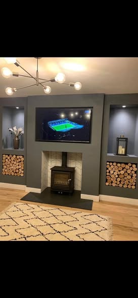 Parkray Aspect 5 Fireplace with Inset TV view 5