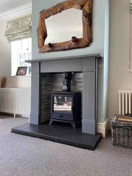Vision VEL90 Electric Fire with Polar White Marble Fireplace