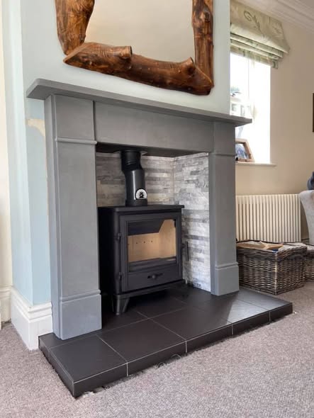 Vision VEL90 Electric Fire with Polar White Marble Fireplace