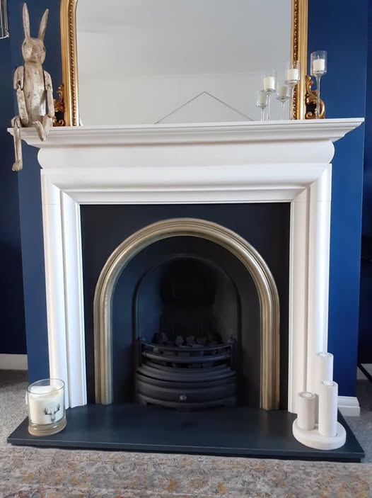 Asquith Aegean Limestone Bio Ethanol Fireplace in Bedlington