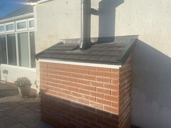 External Fireplace Chamber with Wood Burning Stove view 3