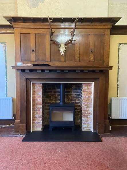 Herald Allure 07 Stove with Repointed Brick Chimney and Heat Shield view 6