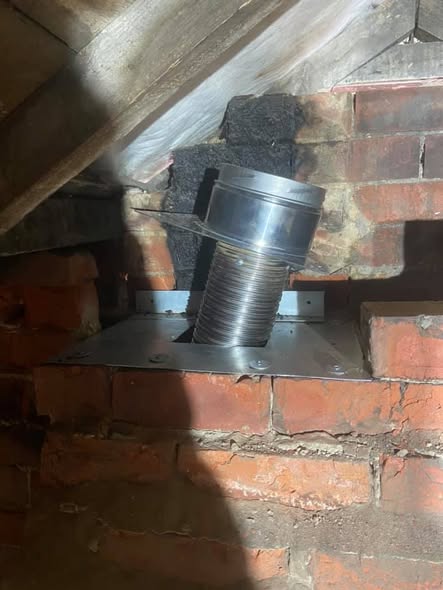 Bassington Cream Enamel Stove with Hybrid Chimney and Twin Wall Flue