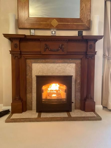 Bassington Cream Enamel Stove with Hybrid Chimney and Twin Wall Flue