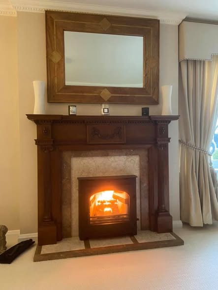 Bassington Cream Enamel Stove with Hybrid Chimney and Twin Wall Flue