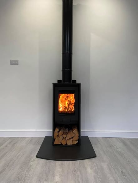 Feature Chimney Breast with Inset TV and Log Stores view 7