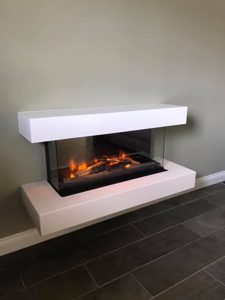 Large One-Day Fireplace Transformation with Tiled Chamber view 2