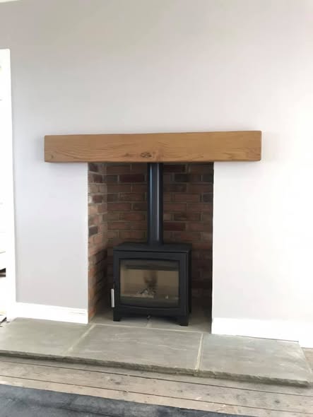 Norvik 5 Stove with Reclaimed Brick Pillars in Chester-le-Street view 3