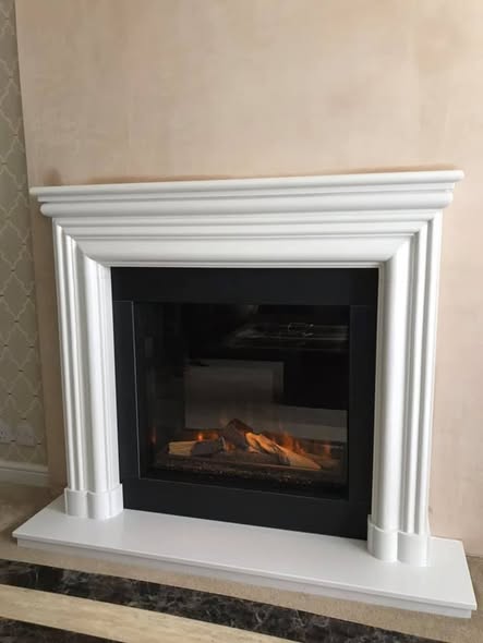 Two Matching Vision VEL75 Electric Fireplaces