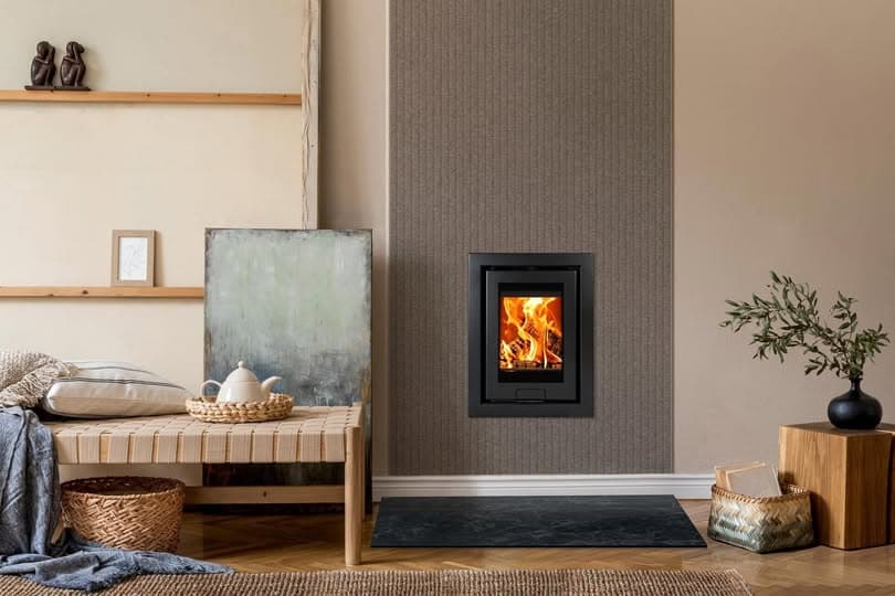 Blyth Feature Chimney Breast with Stove and Inset TV view 3
