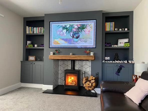 Ovale Pedestal Stove Installation in Alnwick view 4
