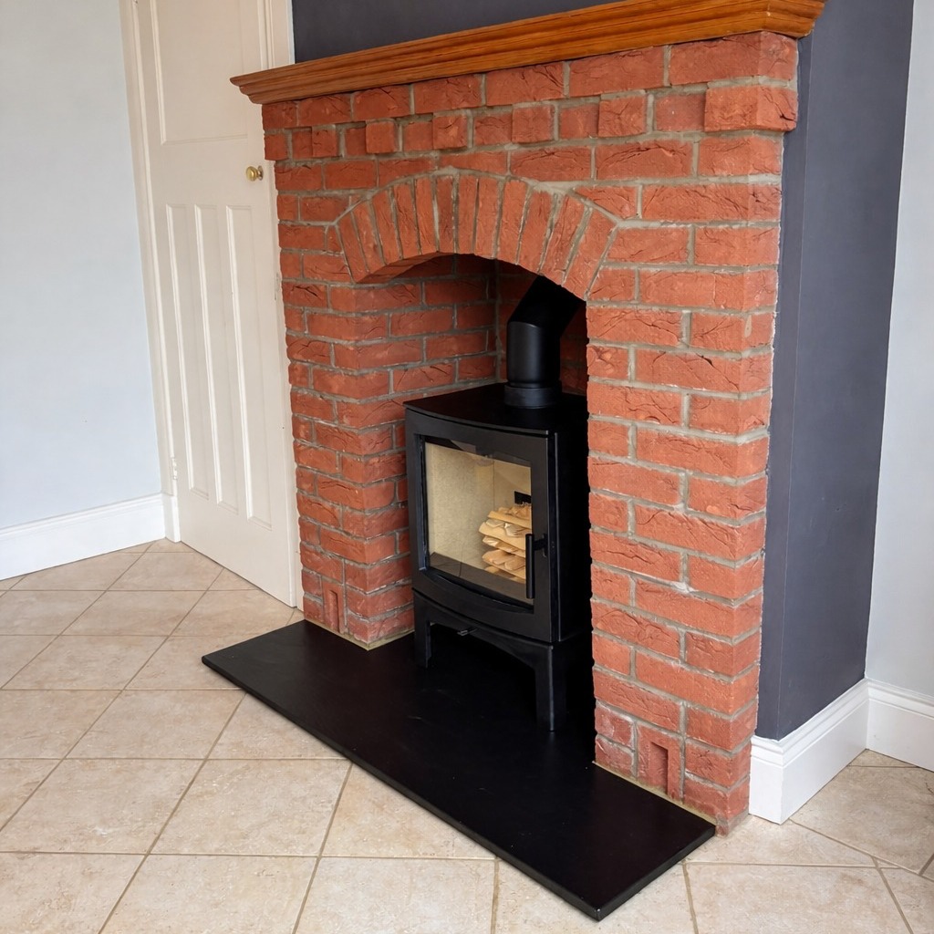 Tall Tinderbox Wood Burning Stove Installation in Warkworth view 5