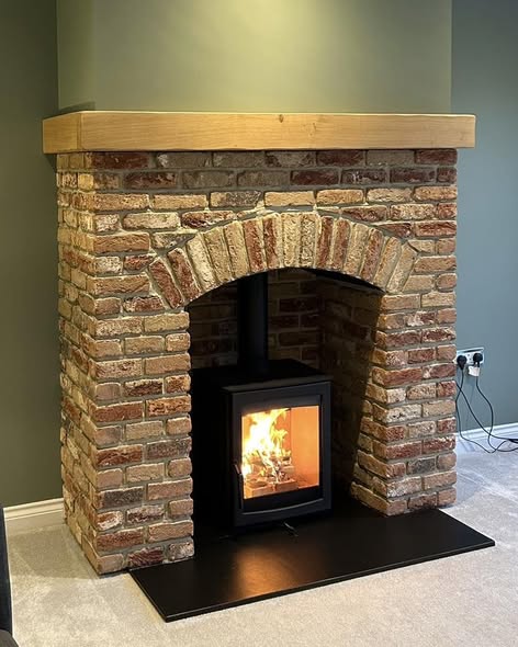 100-Year-Old Fireplace Restored with Ecoflame 2 Stove view 7